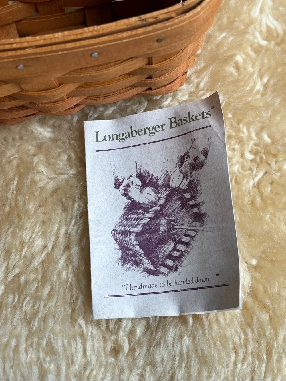 Vintage 90s Longaberger Basket